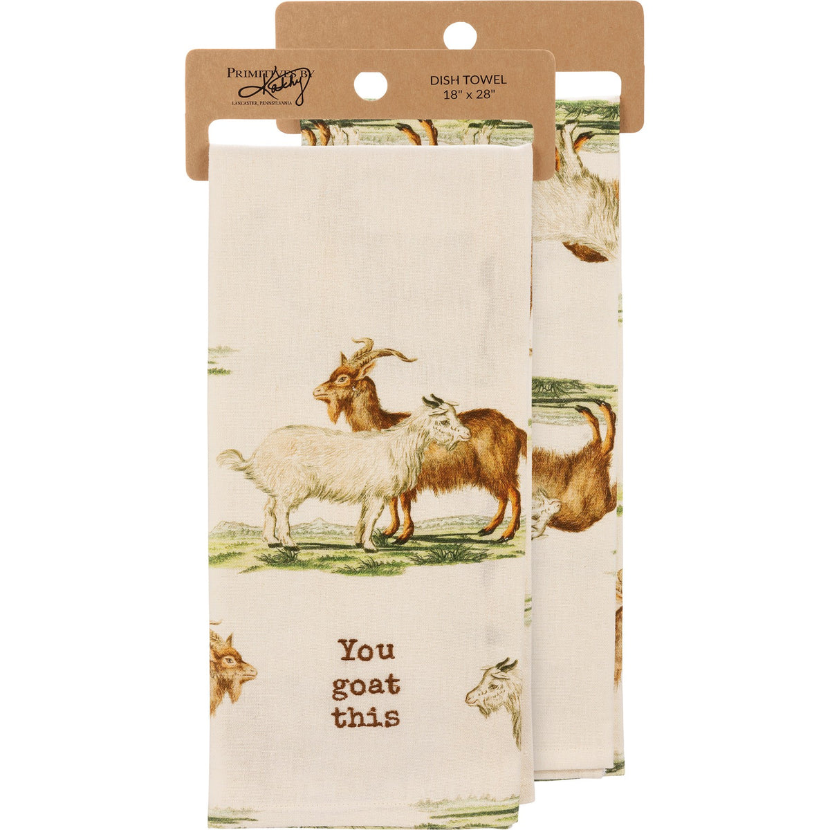 Retro Style Embroidered Garden Puns  Tea / Kitchen Towel