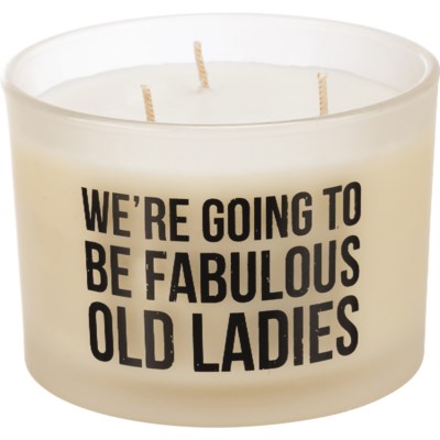 Jar Sentiment Candle -Opaque White Glass With Black Lettering