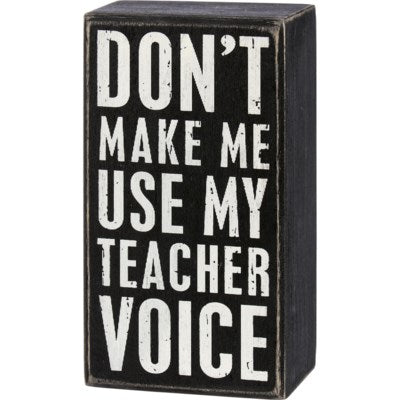 Black &amp; White Box Sign