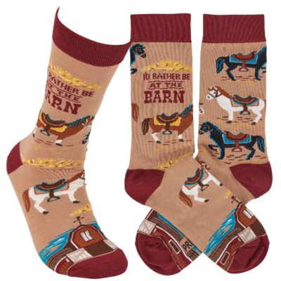 Primitive By Kathy Socks I'd Rather Be