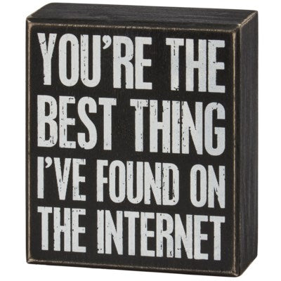 Black &amp; White Box Sign - Love