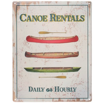 Metal Canoe Rentals Wall Decor