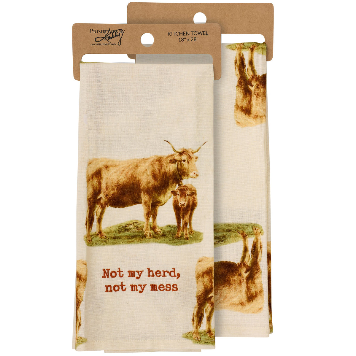 Retro Style Embroidered Garden Puns  Tea / Kitchen Towel