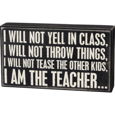 Black &amp; White Box Sign