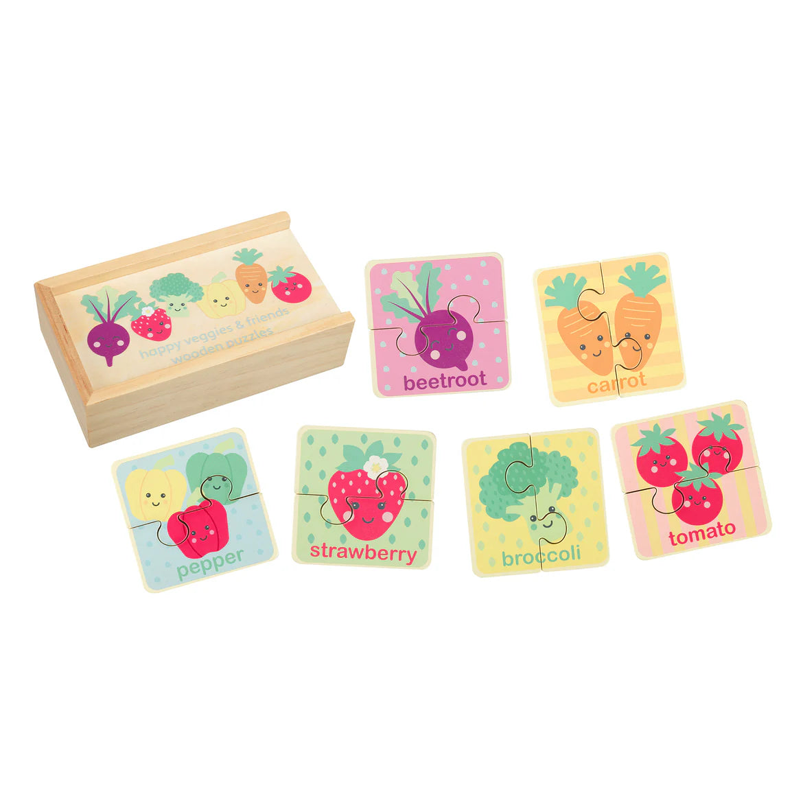 Orange Tree Happy Veggies & Friends Puzzle Set