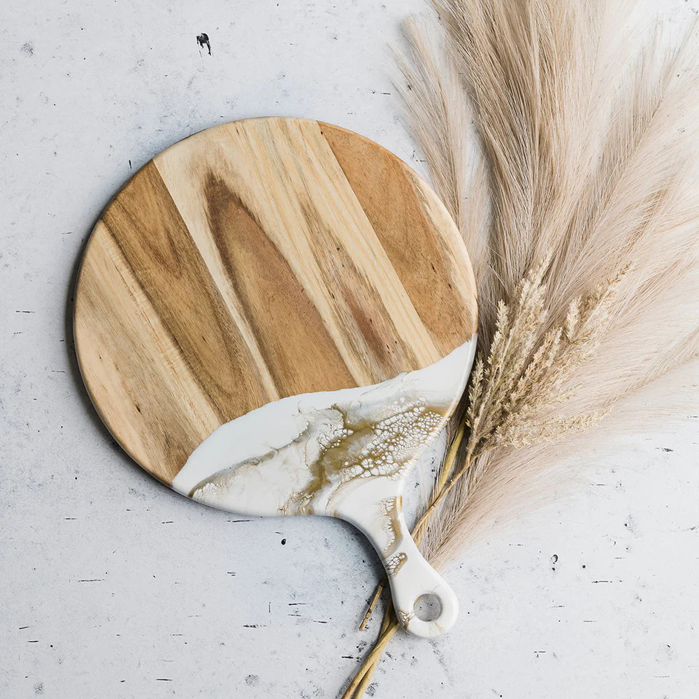 Lynn &amp; Lianna Acacia &amp; Resin Board