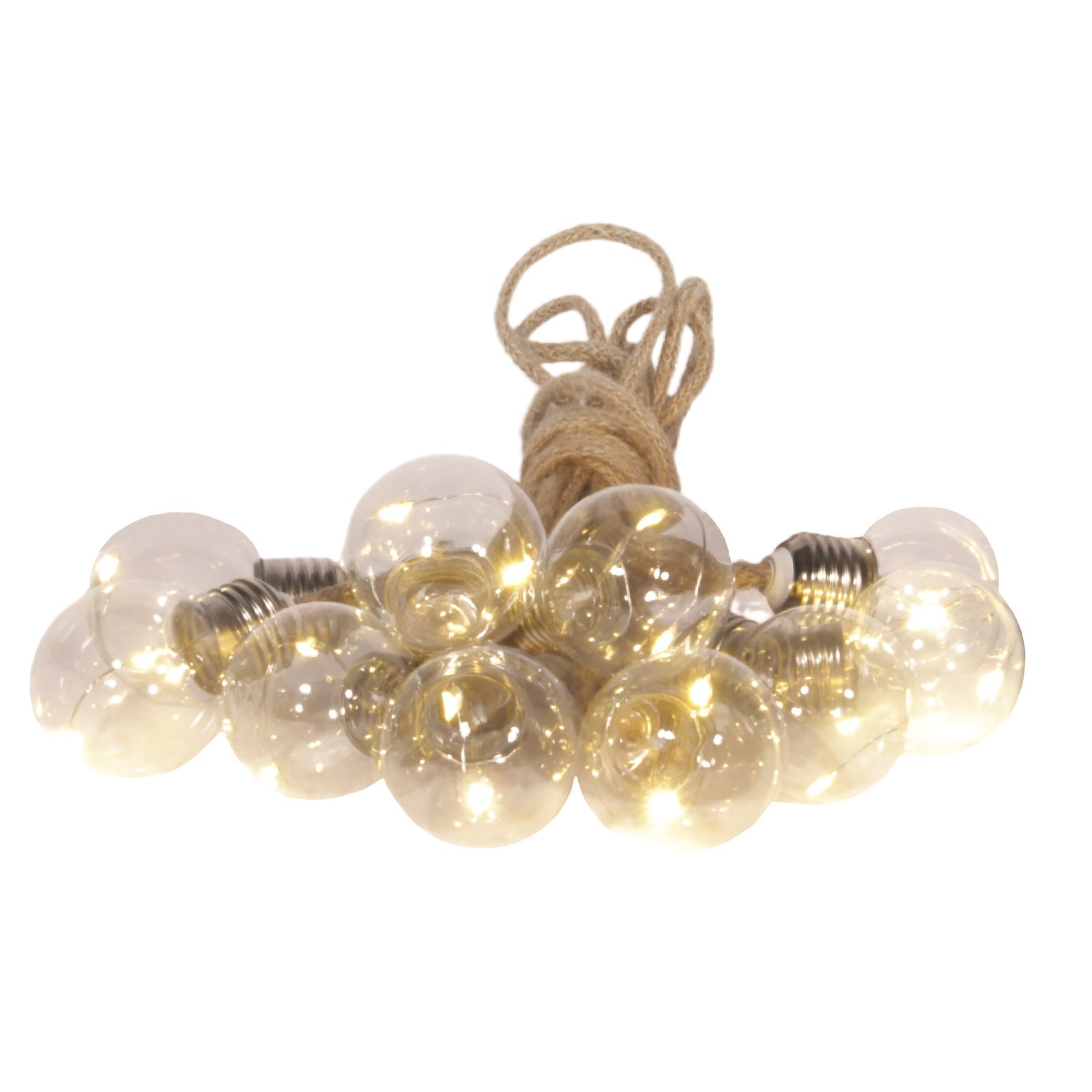 Burlap String Bulb Garland