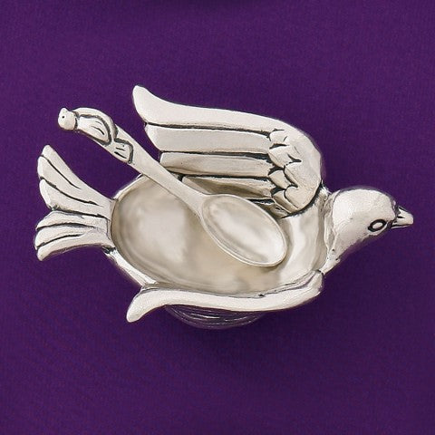 Basic Spirit Pewter Salt Dish With Spoon