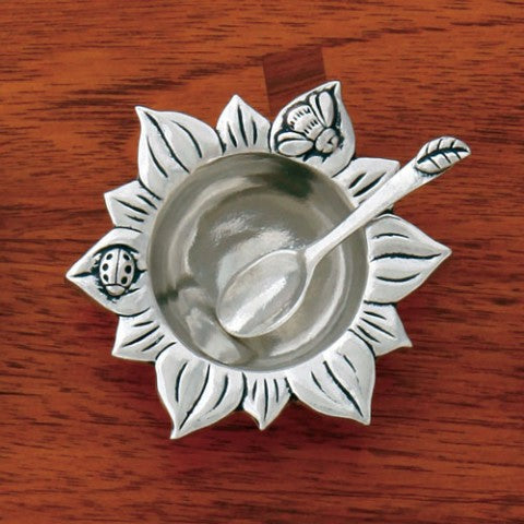 Basic Spirit Pewter Salt Dish With Spoon