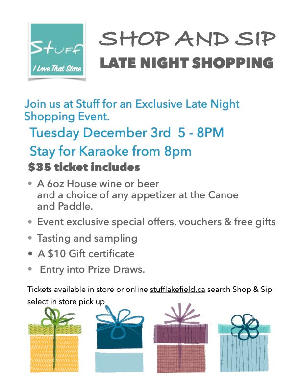 Shop & Sip Late Night Shopping Ticket