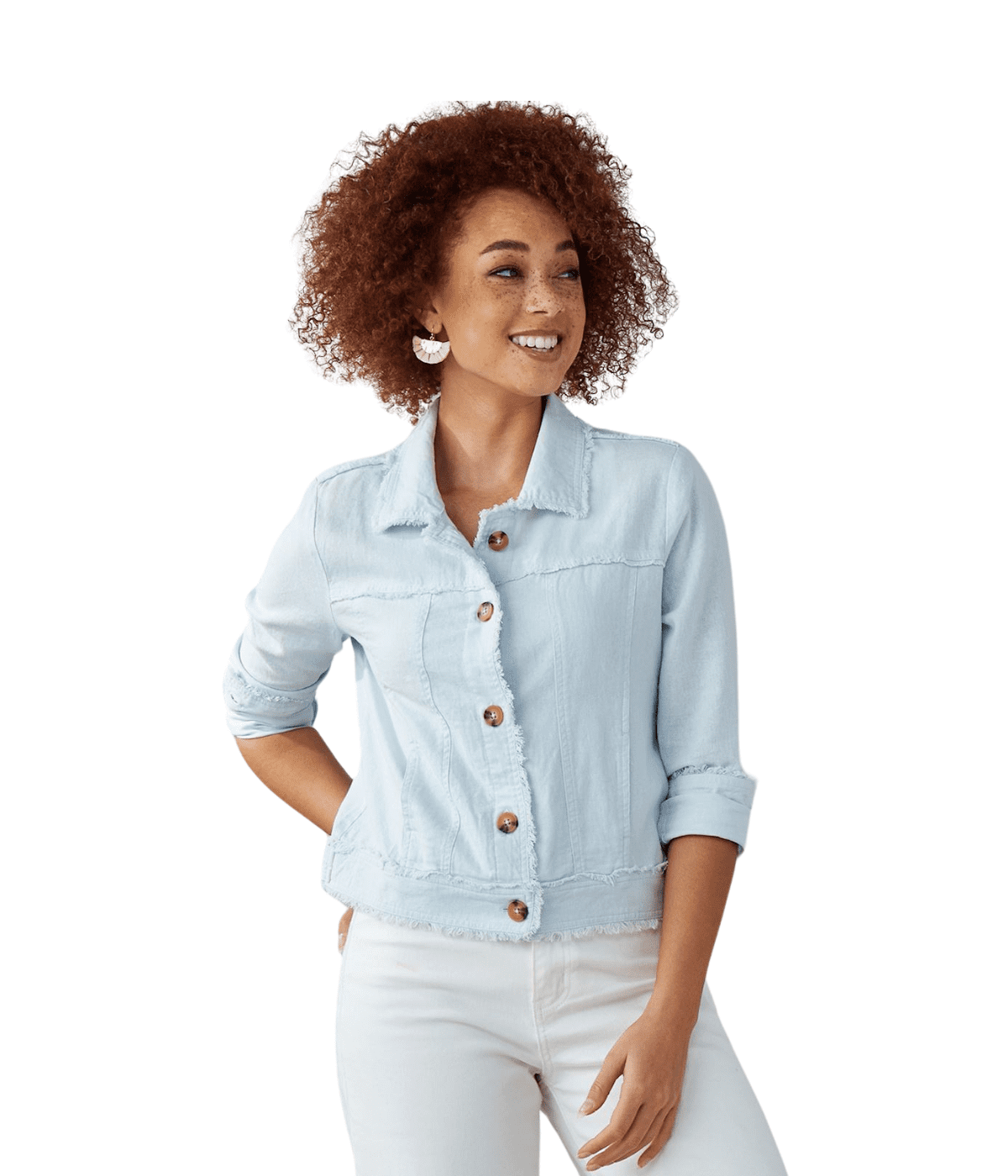 Charlie Paige Linen Button Up Jacket