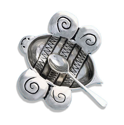 Basic Spirit Pewter Salt Dish With Spoon