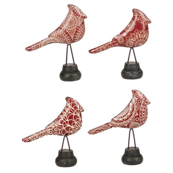 Wood Tribal Red Cardinal