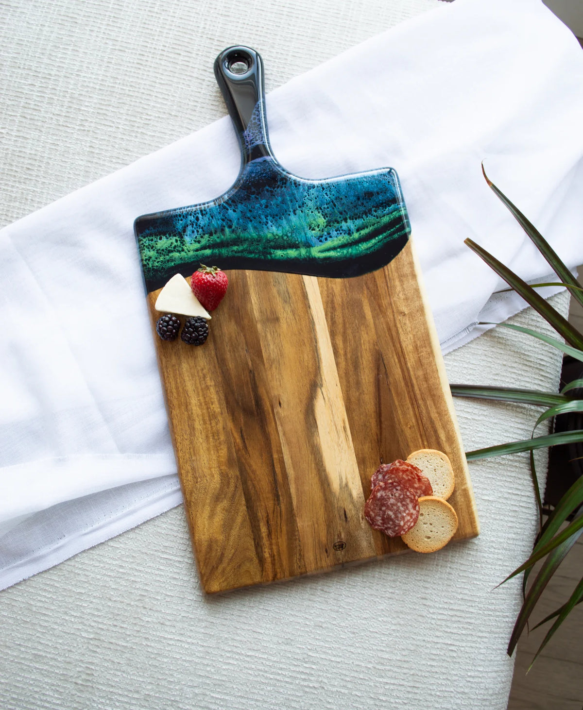 Lynn &amp; Lianna Acacia &amp; Resin Board