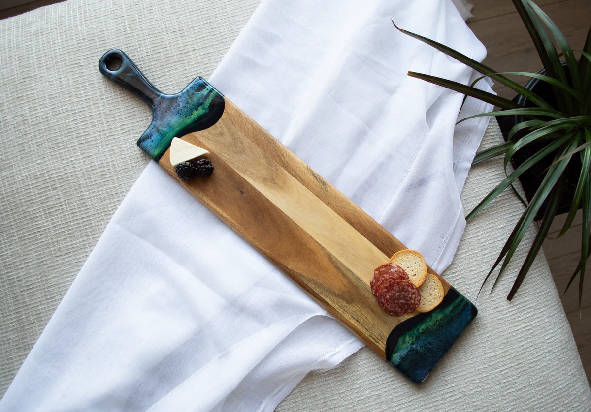 Lynn &amp; Lianna Acacia &amp; Resin Board