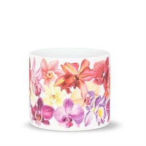All Over Orchid Design Ceramic Planter