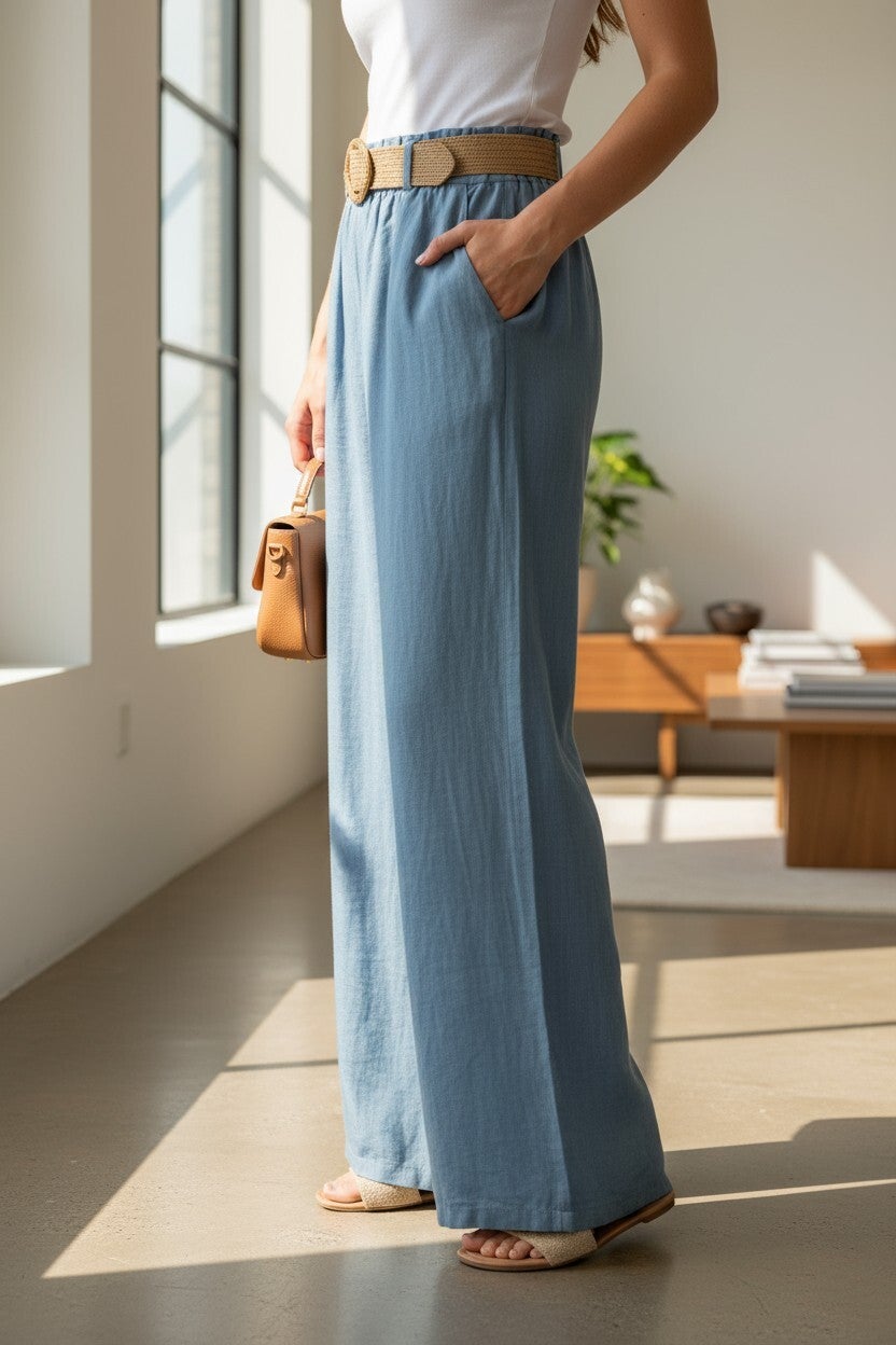 Catherine Lillywhite Linen Pants With Belt