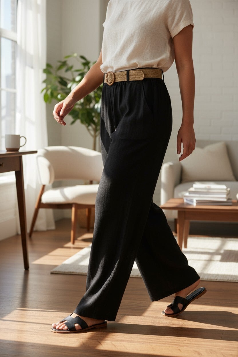 Catherine Lillywhite Linen Pants With Belt