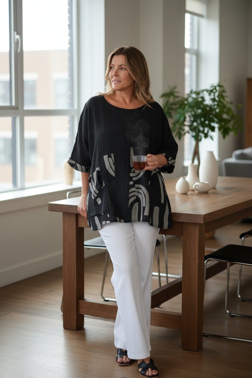 Catherine Lillywhite Abstract Shirt and Pants