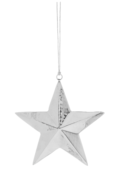 Silver Hammered Ornaments