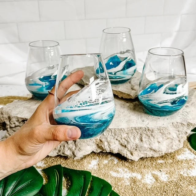 Lynn &amp; Lianna  Stemless Glass Set of 4