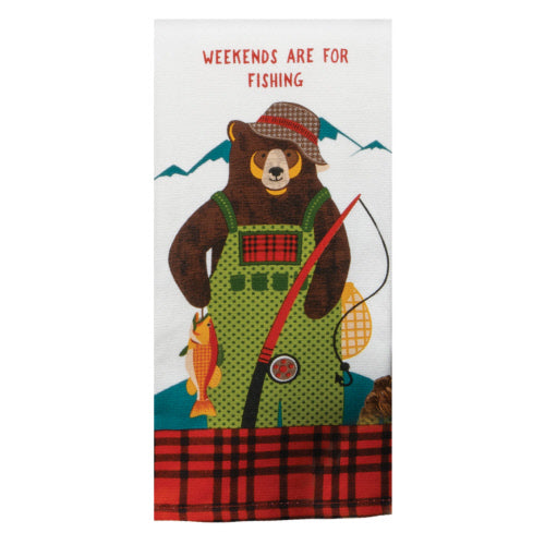 Kay Dee Camping Graphics Tea Towel