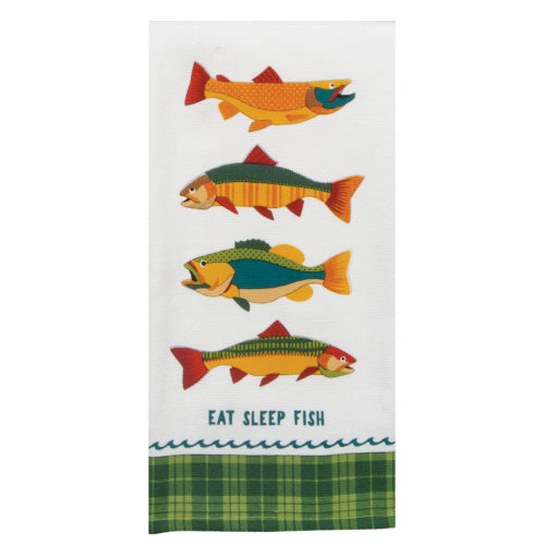Kay Dee Camping Graphics Tea Towel