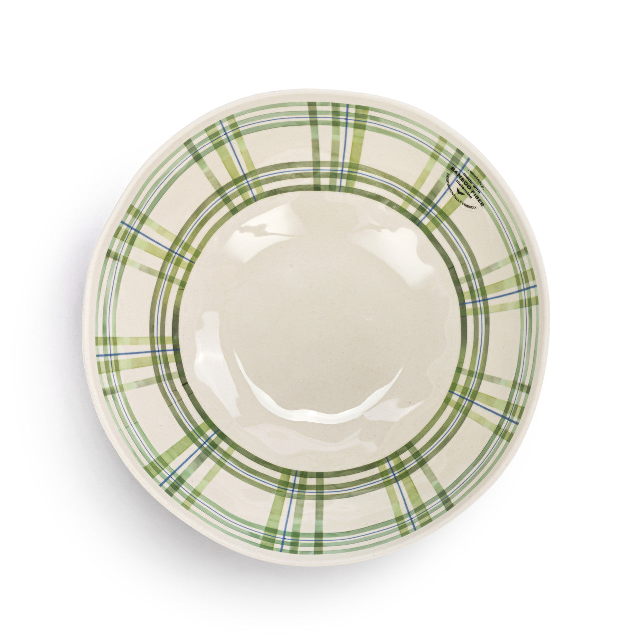 Melamine Serving Dish - Green Plaid