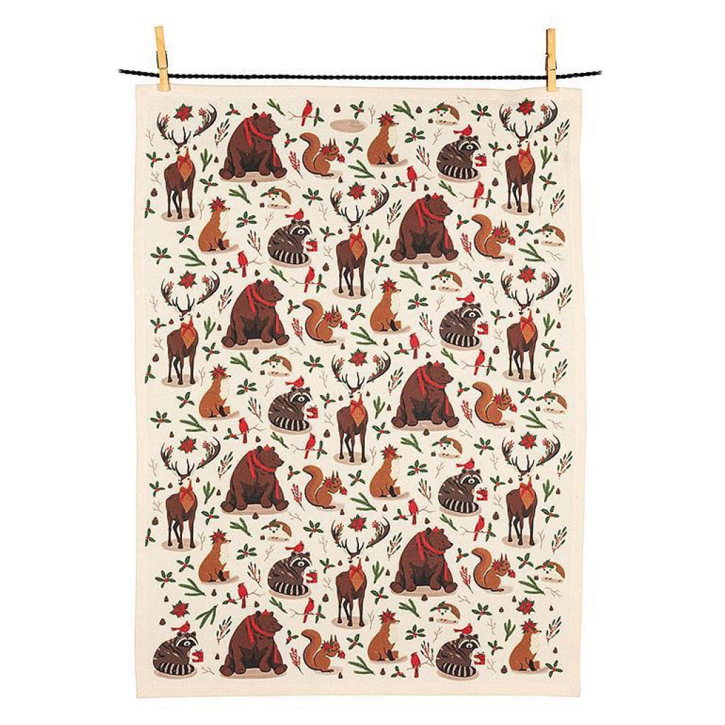 Winter Animals Kitchen Towel
