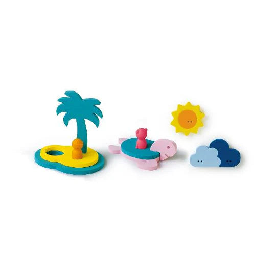 QUUT  Puzzle Friends Foam Puzzle Shapes Bath Toy