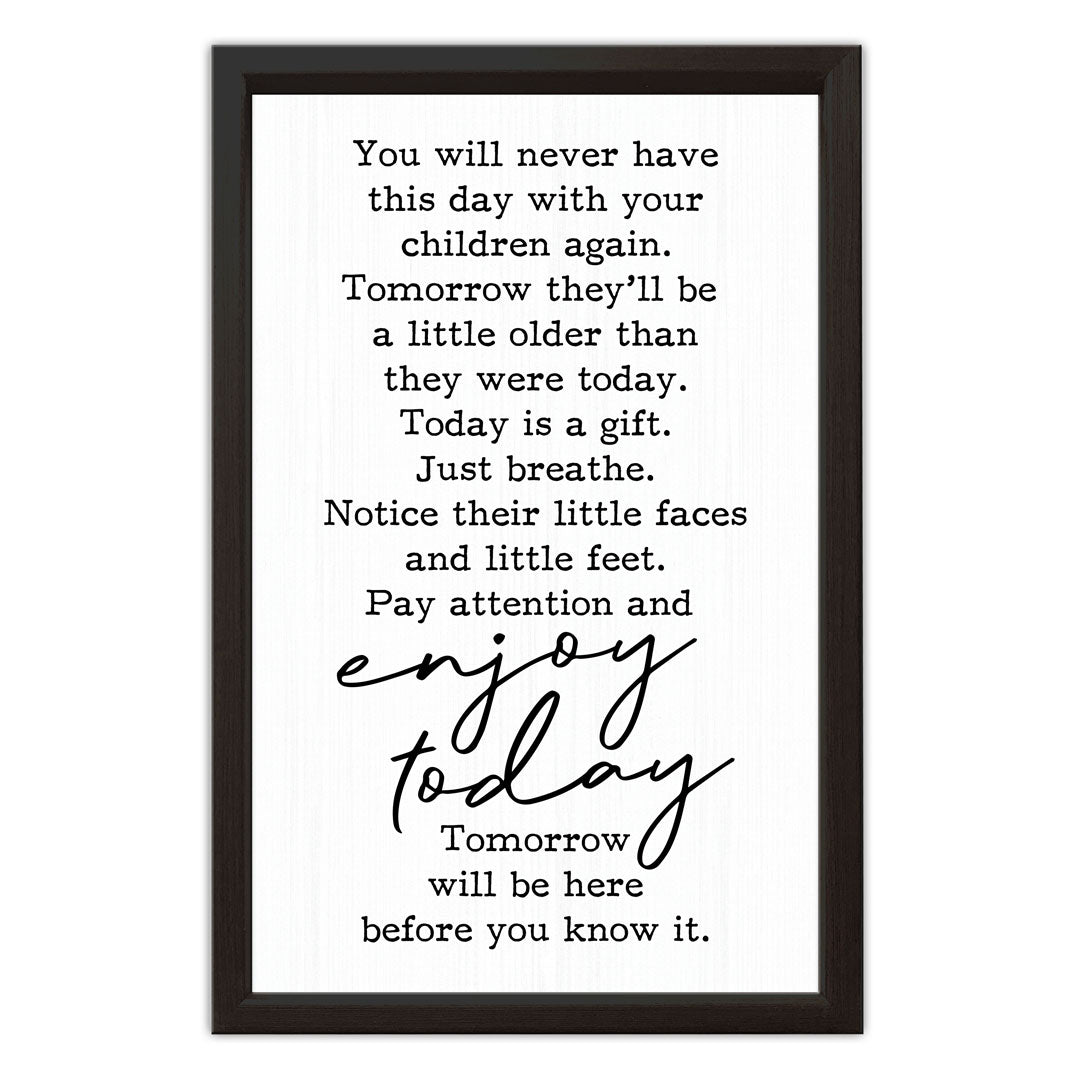 Pinetree Innovations Black &amp; White Framed Sign 22&#39; x 14&quot;