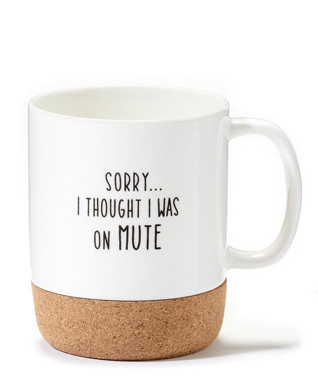 White Coffee Mug With Cork Coaster Bottom