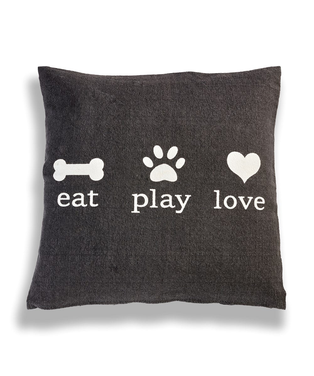 Oversize Pillow Dog Bed w/Sentiment