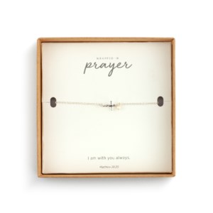Dainty Prayer Bracelet with Cross