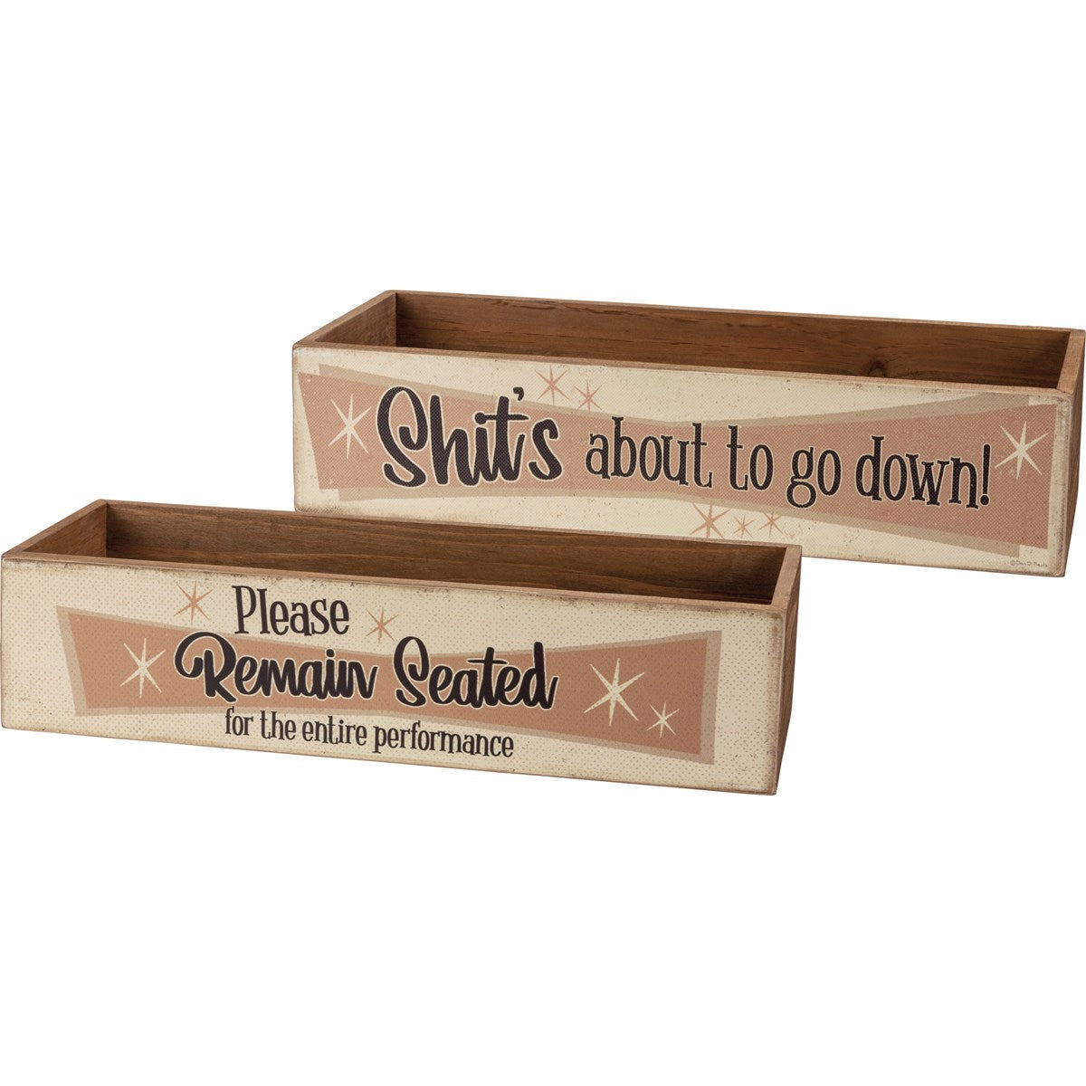 Please Remain Seated Toilet Roll Box