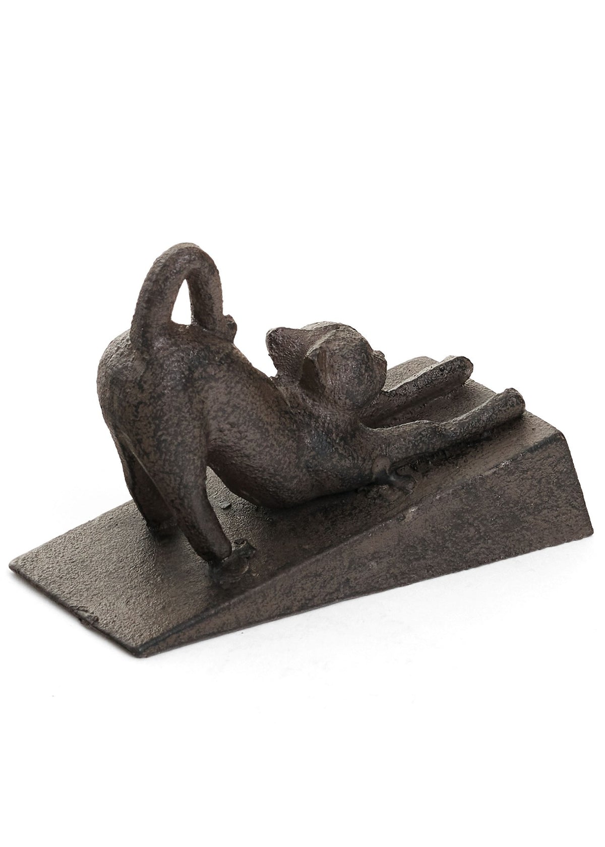 Brown Cast Iron Cat Door Stopper