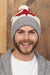 Eco Cotton Maple Leaf Knitted Hat with Pompom