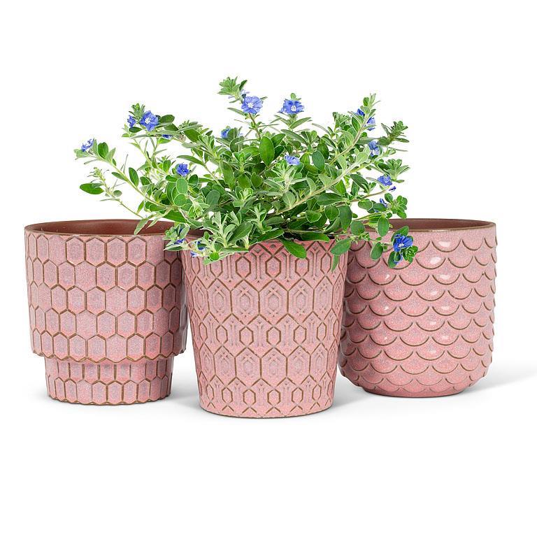 Textured Pink Planter
