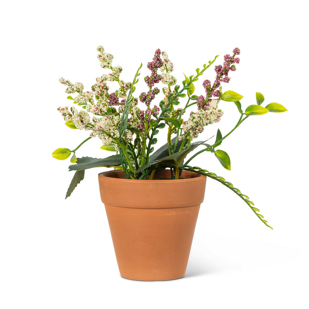 Artificial Flower In Teracotta Pot