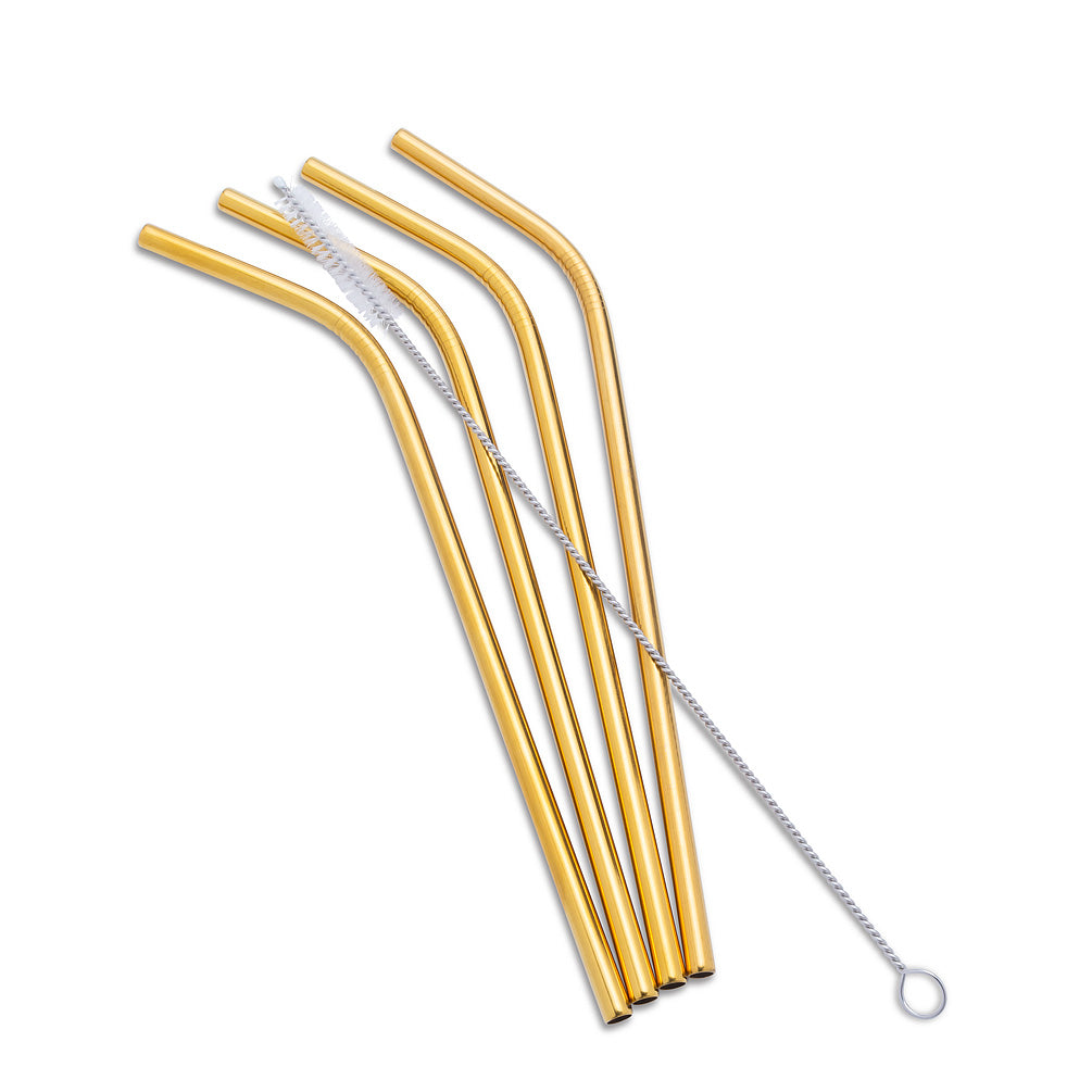 Ecostraws bent with brush