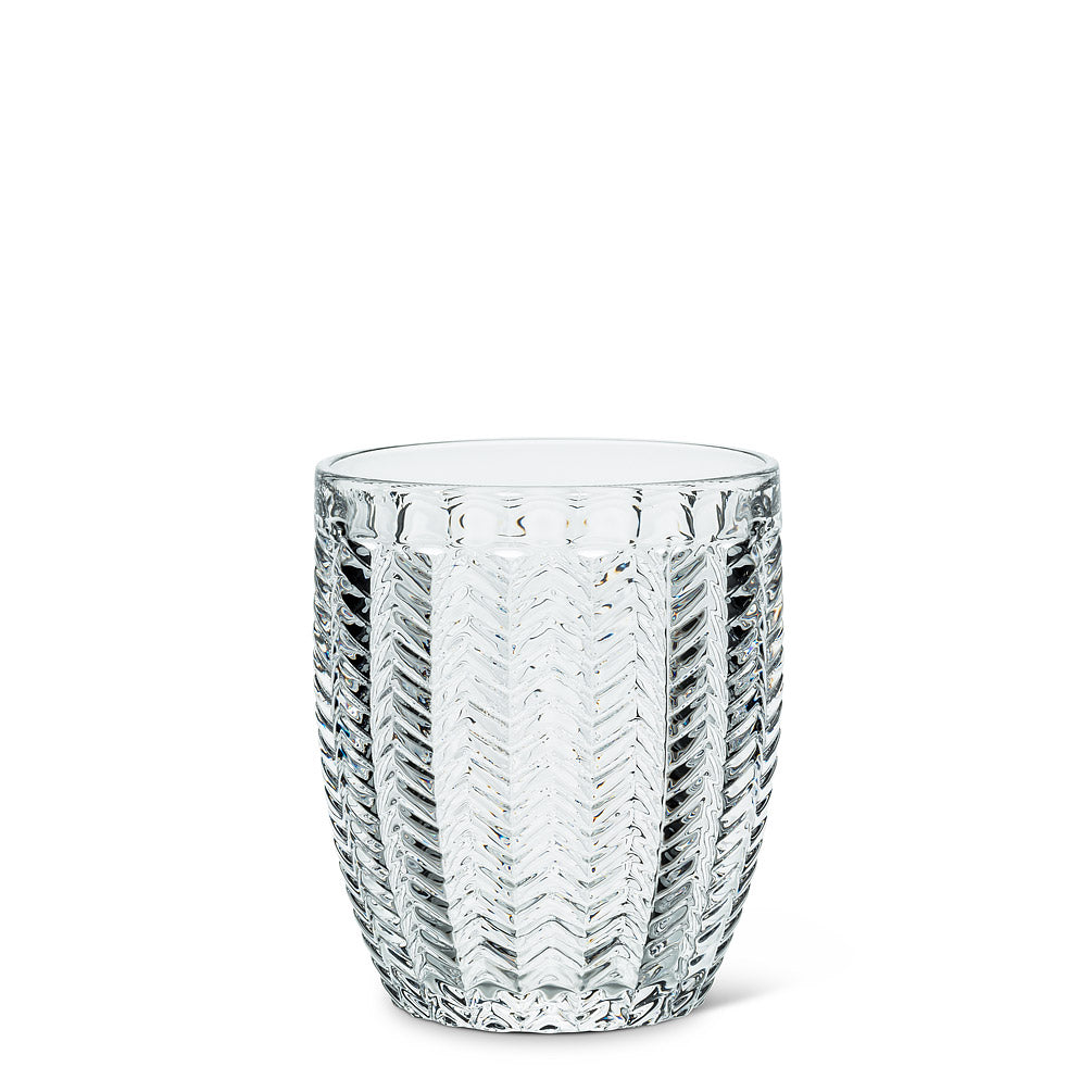 Glass Herringbone Tumbler
