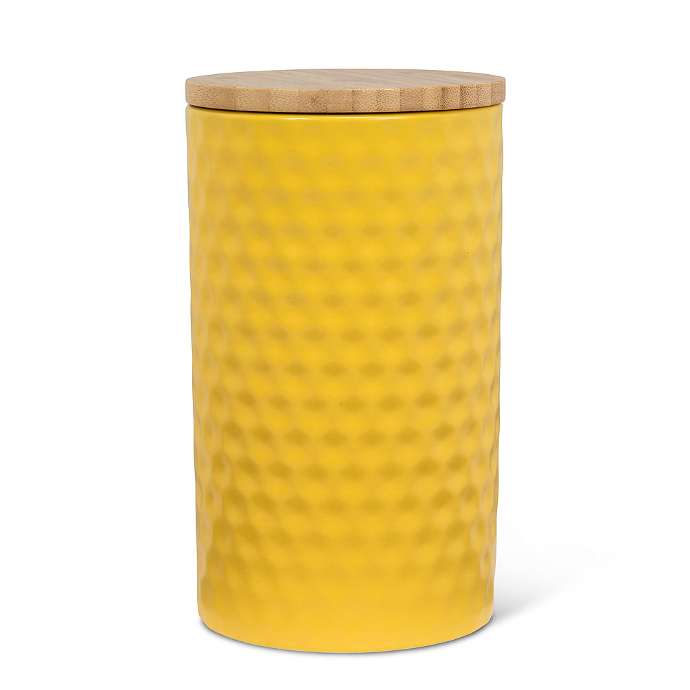 Hexagon Textured Canister with Lid