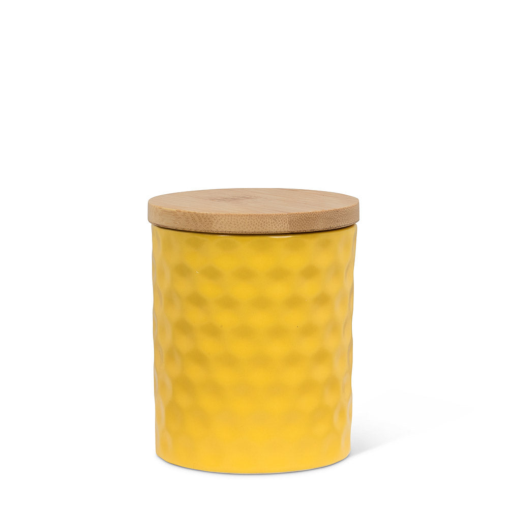Hexagon Textured Canister with Lid