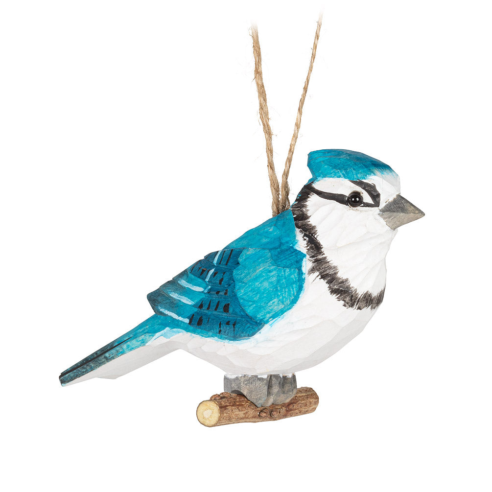 Wood Carved Bird Ornament