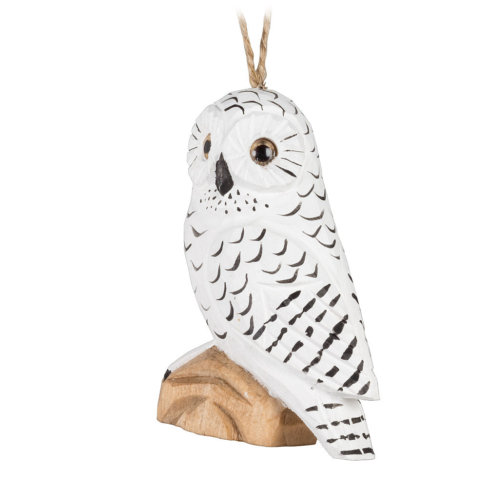 Wood Carved Bird Ornament