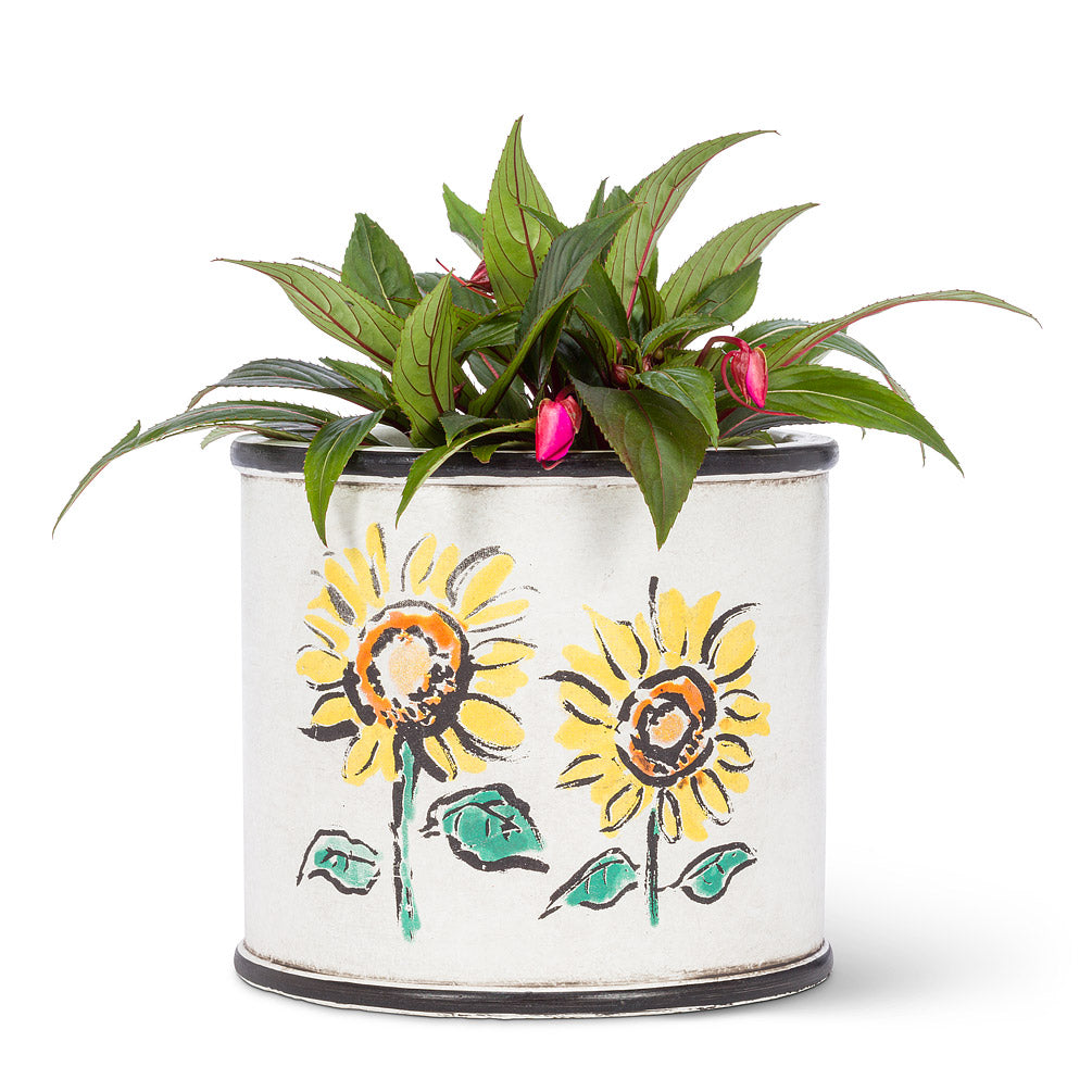 Cement Sunflower Planter