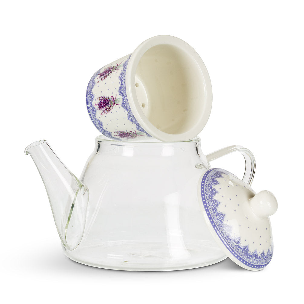 Lavender Print Fine China Tea Set