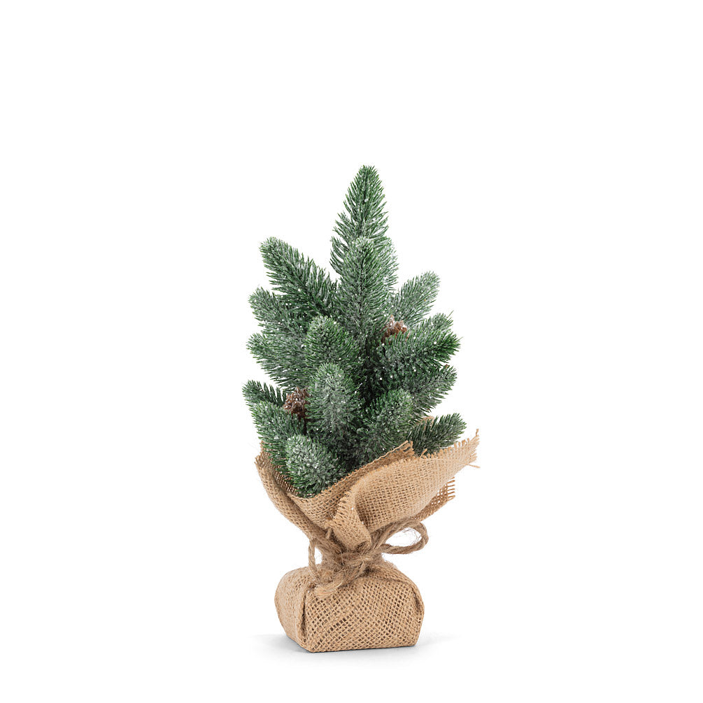 Decorative Tree with Burlap/Plaid Base