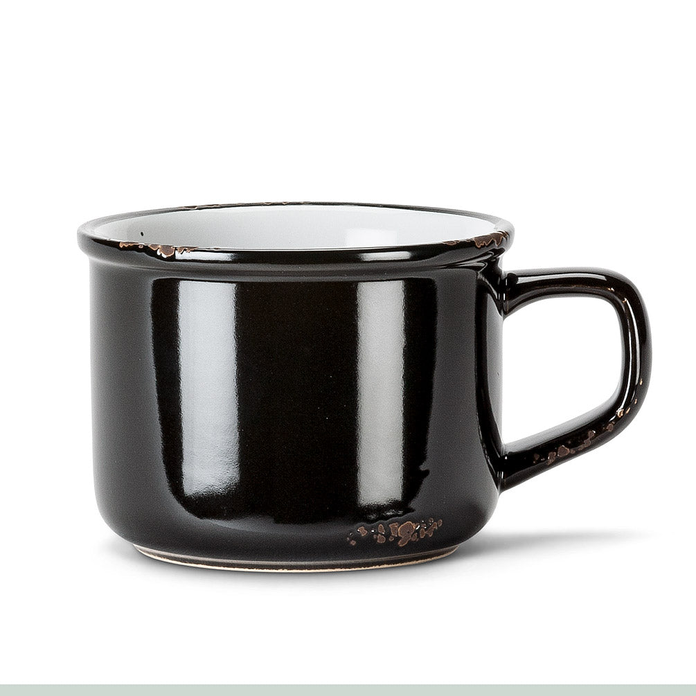 Enamel Look Cappuccino Mug 8oz