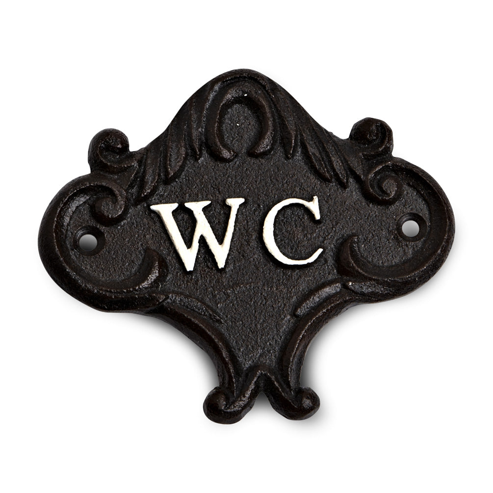 Cast Iron WC Sign